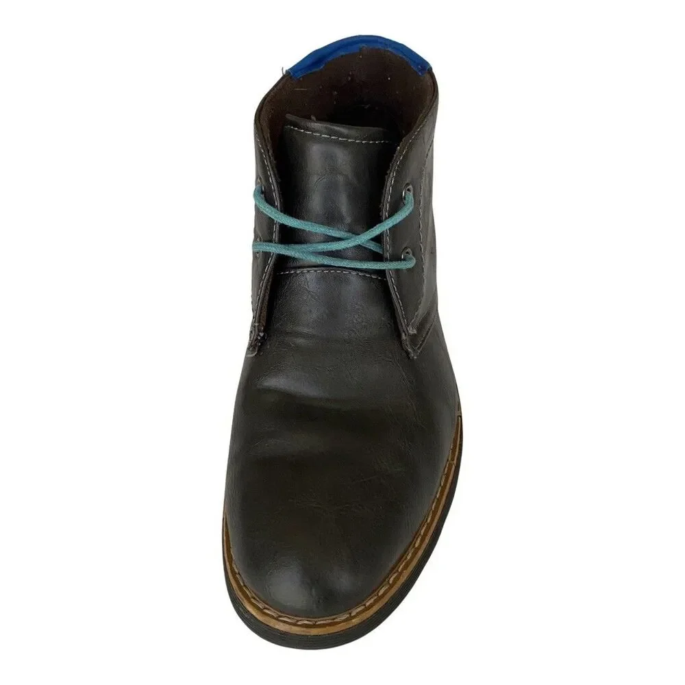 Mens‎ Ankle Boot Gray Lace Up SZ 9 chukka style vegan preppy academic cybercore